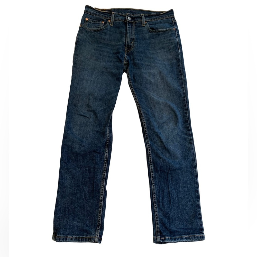 Levi's Men's Blue Jeans W32 L29 Straight Leg Dark Wash